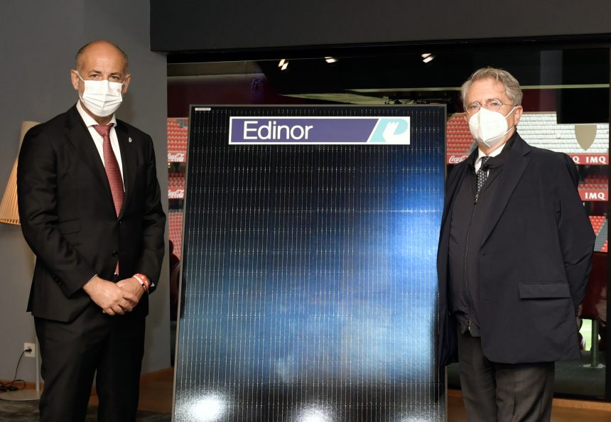 Aitor Elizegi y Emiliano López Atxurra, presidentes del Athletic y de Petronor, respectivamente | Edinor