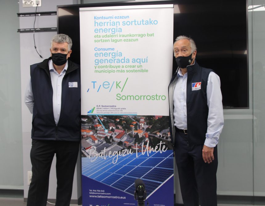 Javier Laiseca y Juan Diego, en la presentación de TEK Somorrostro | Edinor